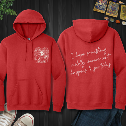 Something Mildly Inconvenient front and back Hooded Sweatshirt