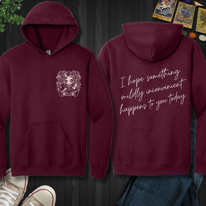 Something Mildly Inconvenient front and back Hooded Sweatshirt