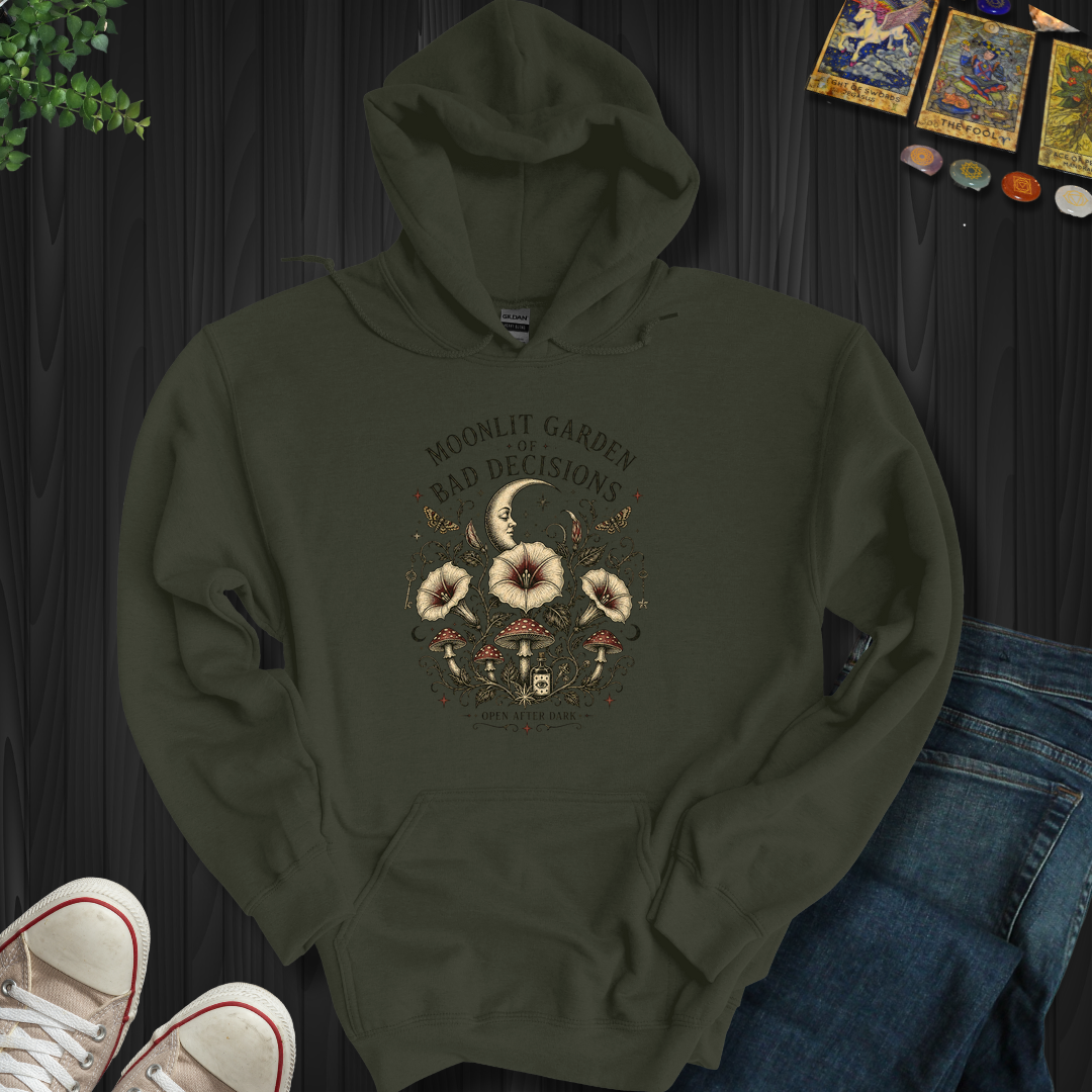 Moonlit Garden- Hooded Sweatshirt