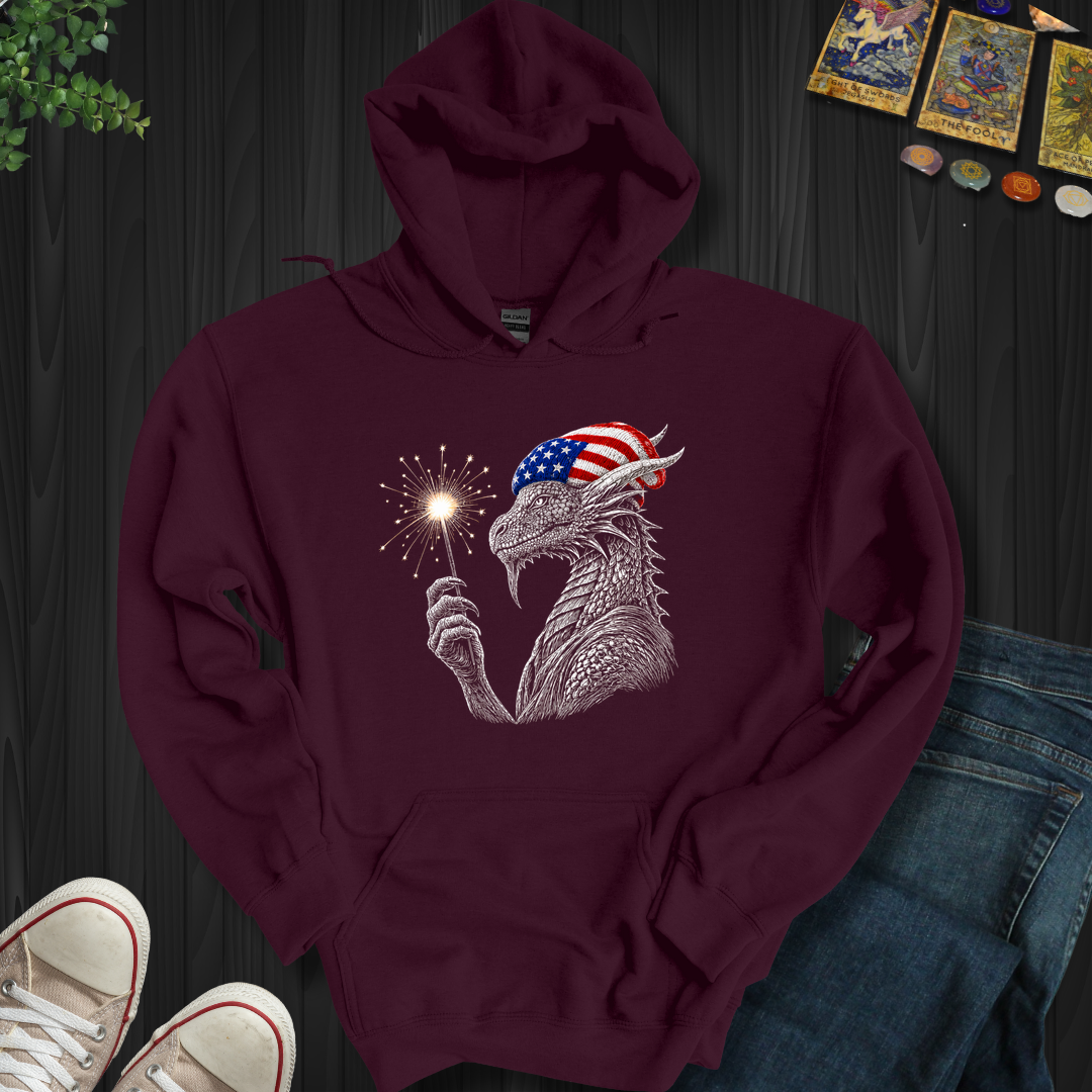 Patriotic Dragon- Hooded Sweatshirt