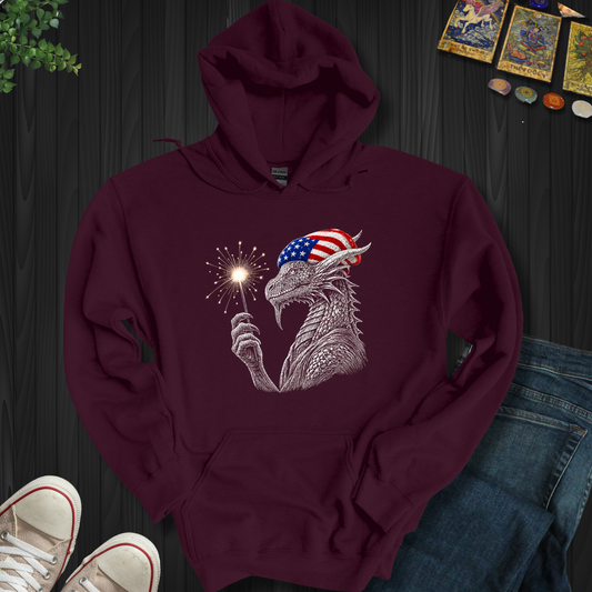 Patriotic Dragon- Hooded Sweatshirt