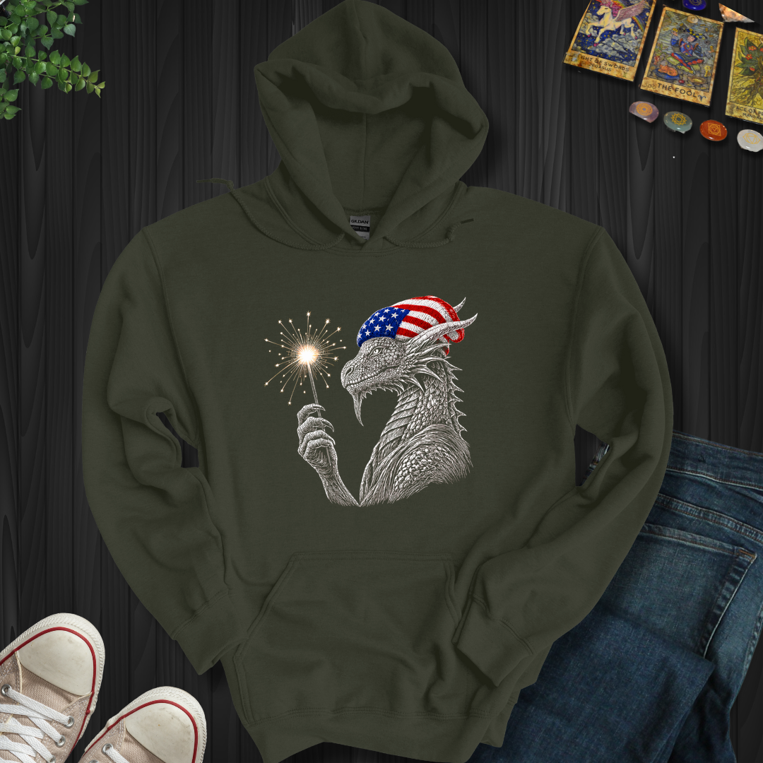 Patriotic Dragon- Hooded Sweatshirt