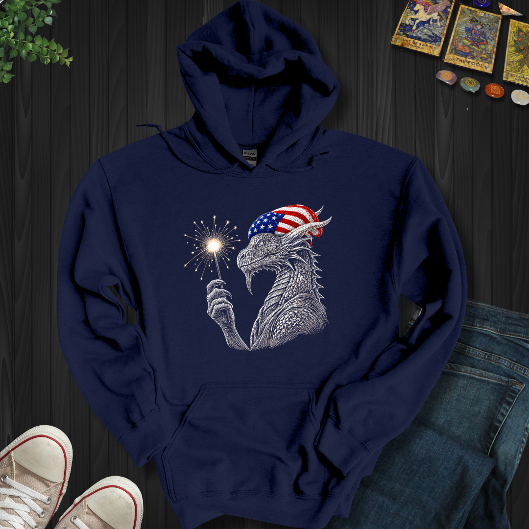 Patriotic Dragon- Hooded Sweatshirt