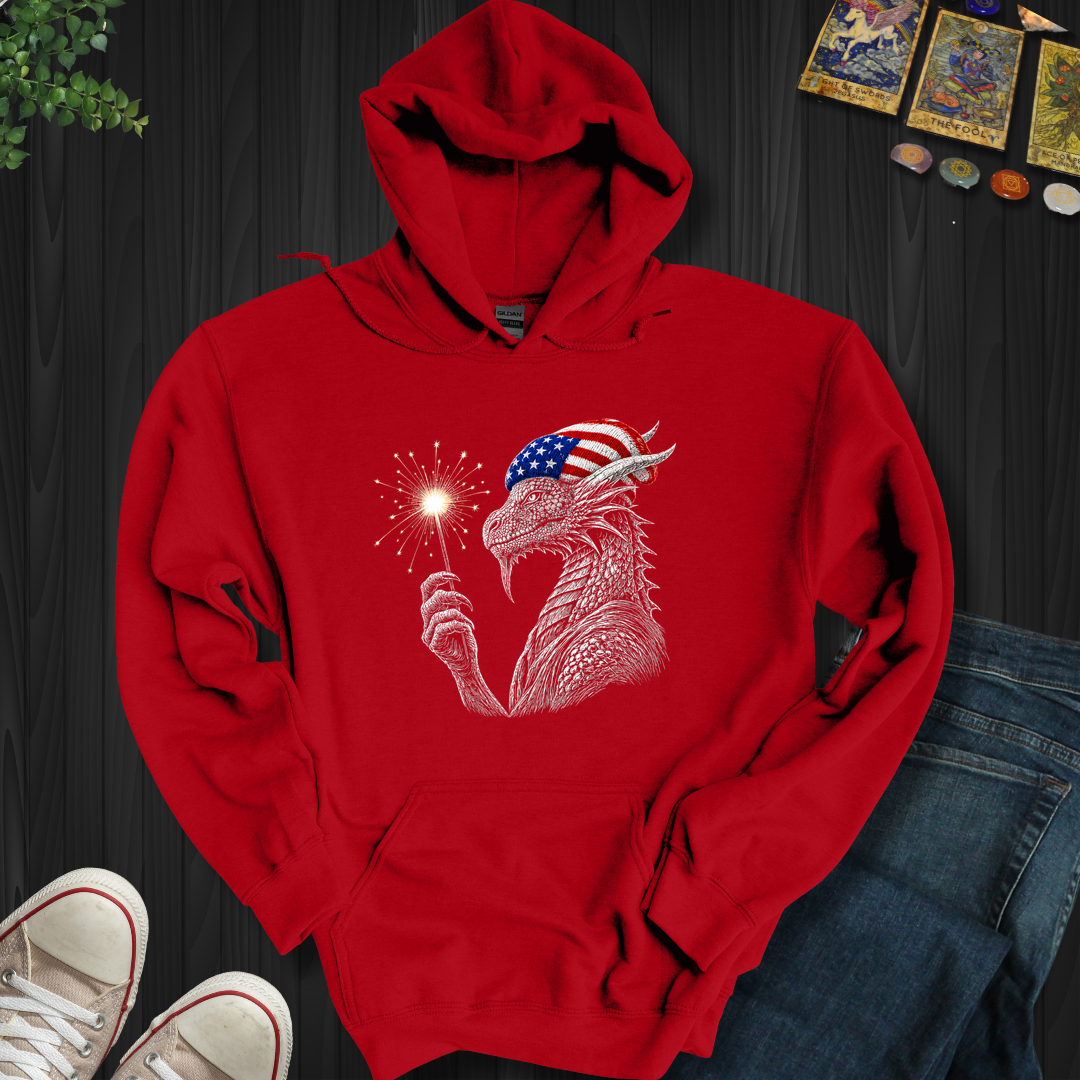 Patriotic Dragon- Hooded Sweatshirt