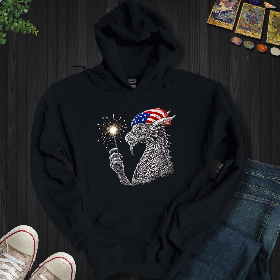Patriotic Dragon- Hooded Sweatshirt