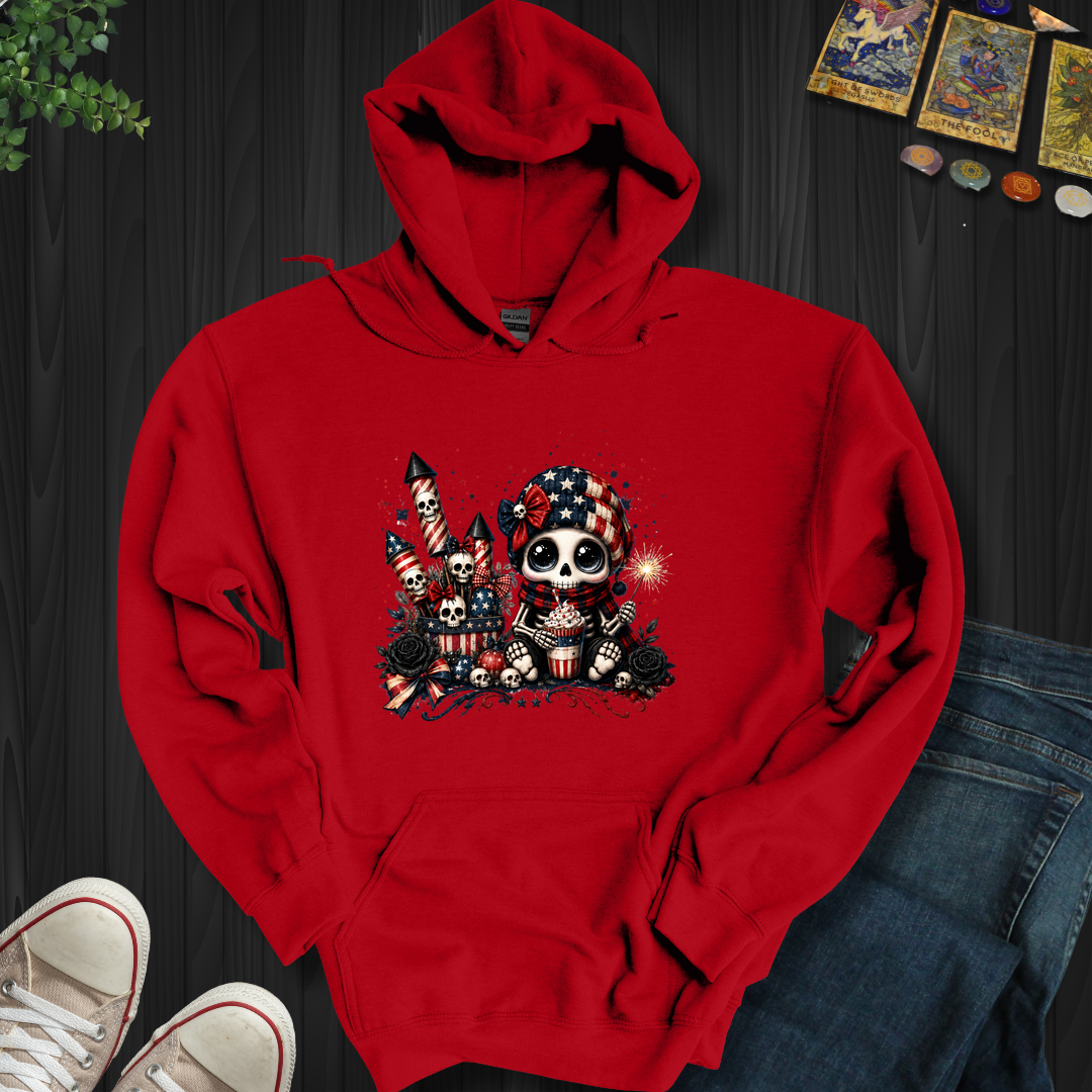 Dead Cute For The Fireworks- Hooded Sweatshirt