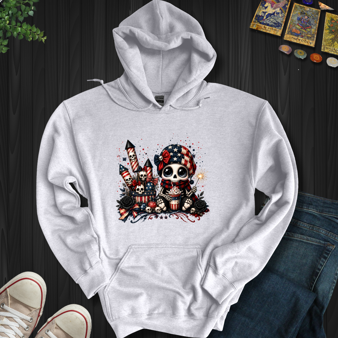 Dead Cute For The Fireworks- Hooded Sweatshirt