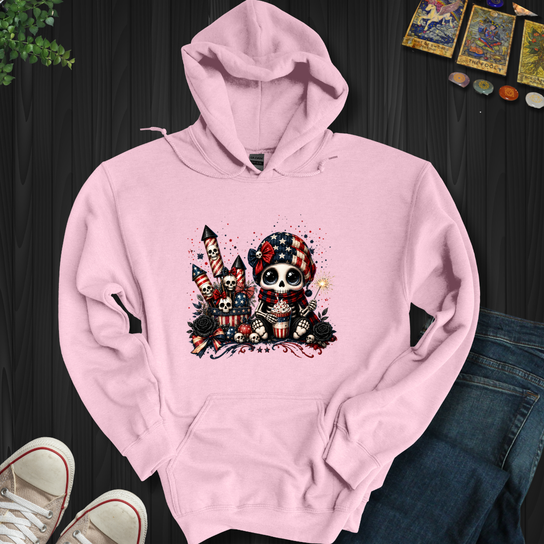 Dead Cute For The Fireworks- Hooded Sweatshirt