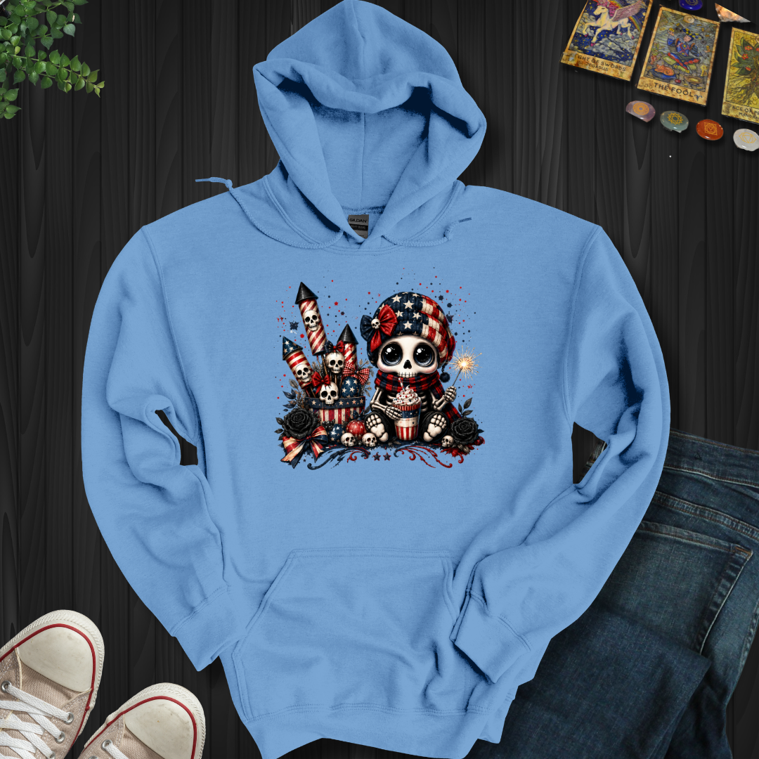 Dead Cute For The Fireworks- Hooded Sweatshirt