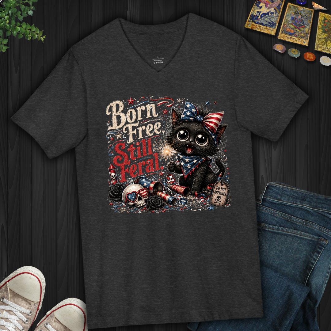 Born Free, Still Feral- V-Neck