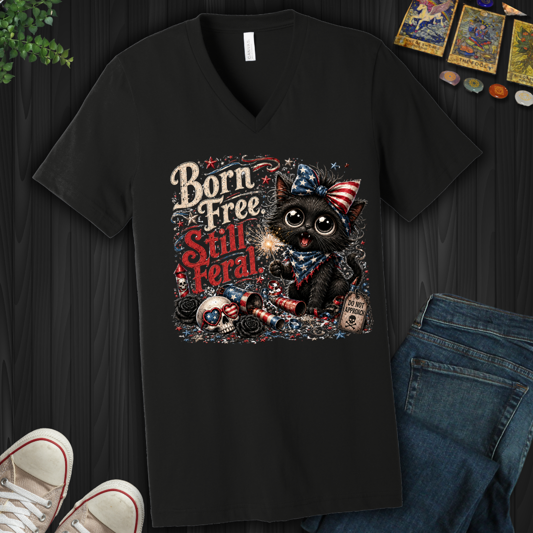 Born Free, Still Feral- V-Neck