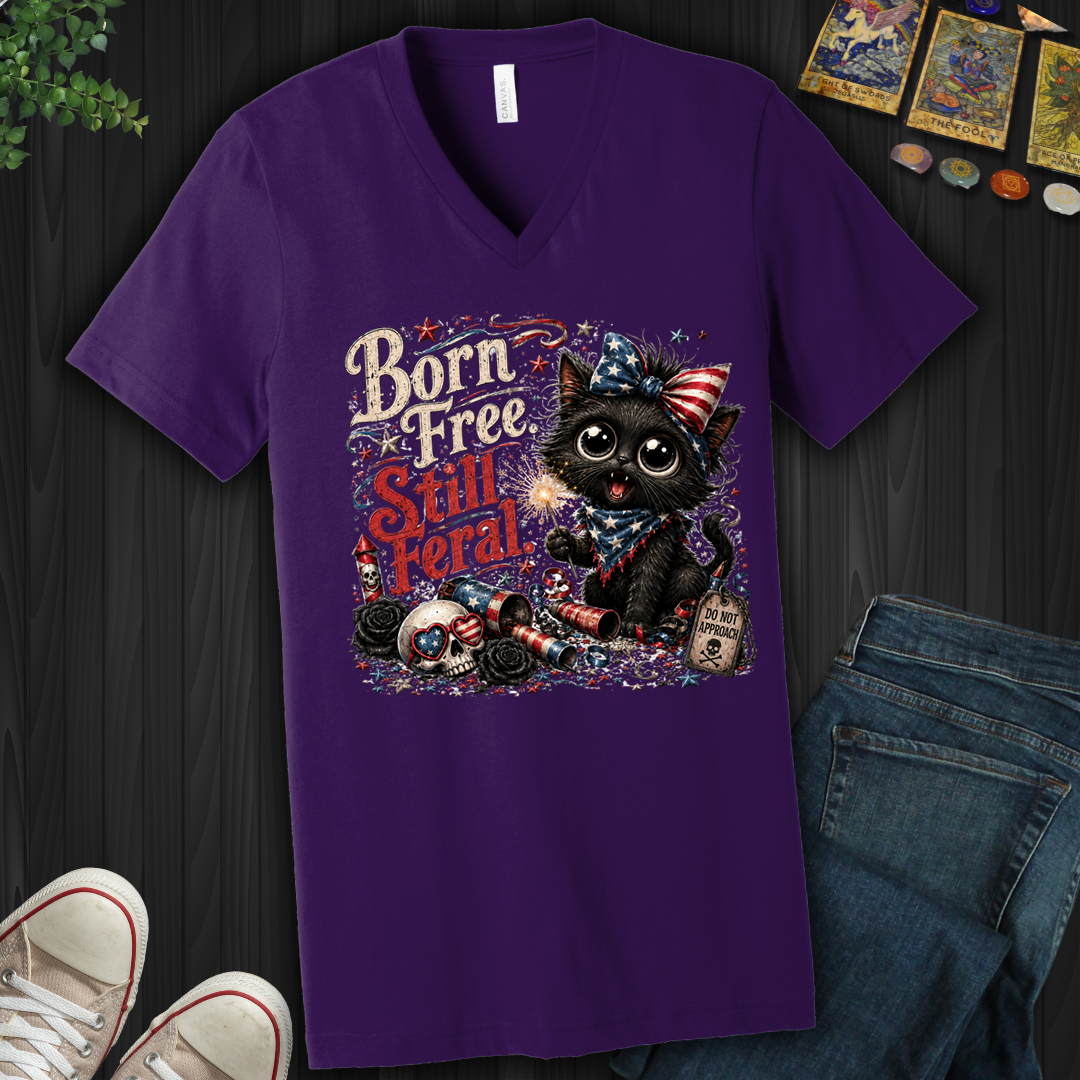 Born Free, Still Feral- V-Neck