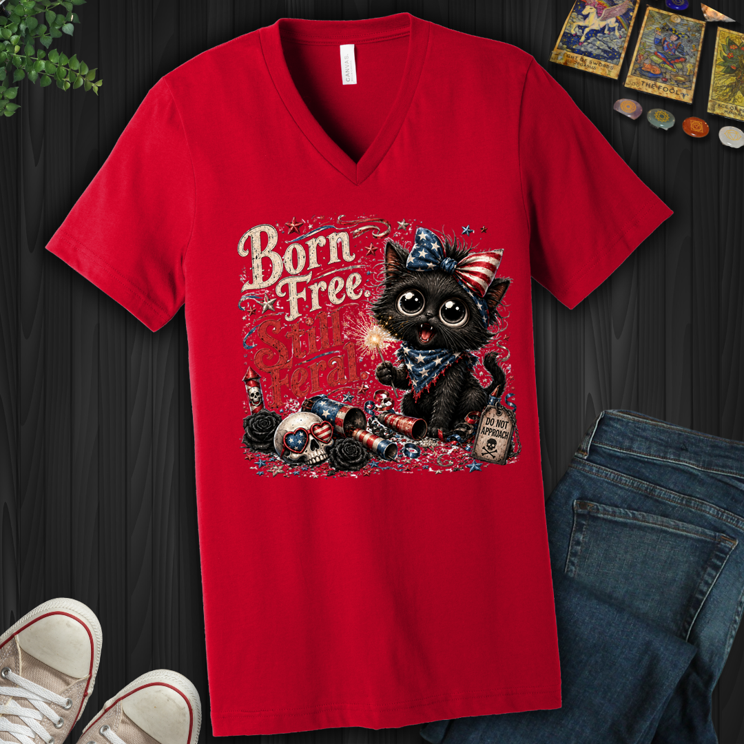 Born Free, Still Feral- V-Neck