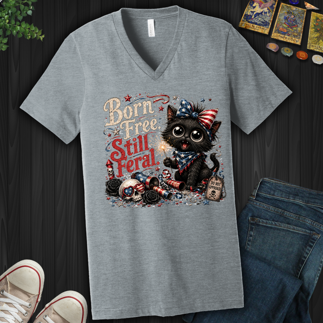 Born Free, Still Feral- V-Neck