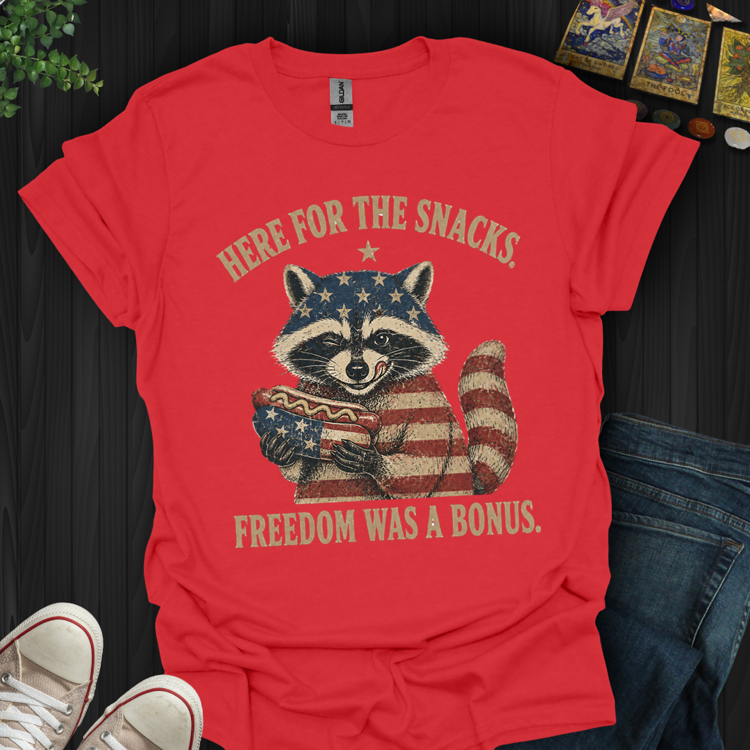 Here For The Snacks- T-Shirt