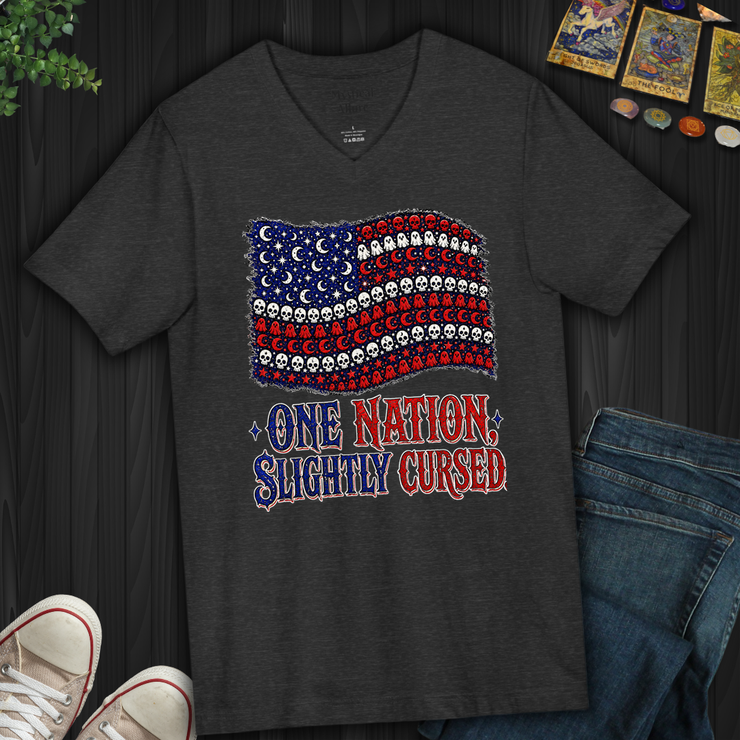 One Nation, Slightly Cursed- V-Neck