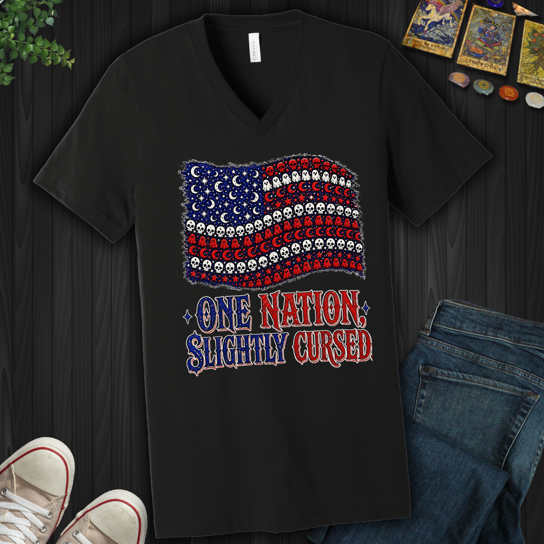 One Nation, Slightly Cursed- V-Neck