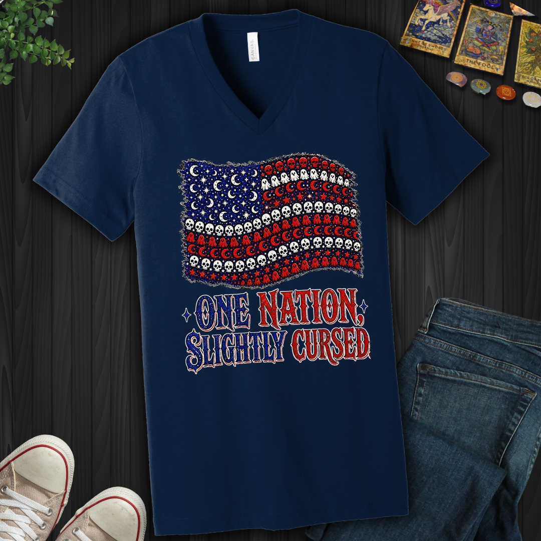 One Nation, Slightly Cursed- V-Neck