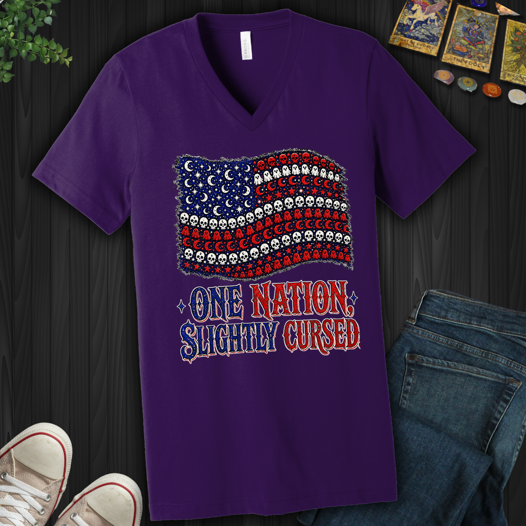 One Nation, Slightly Cursed- V-Neck