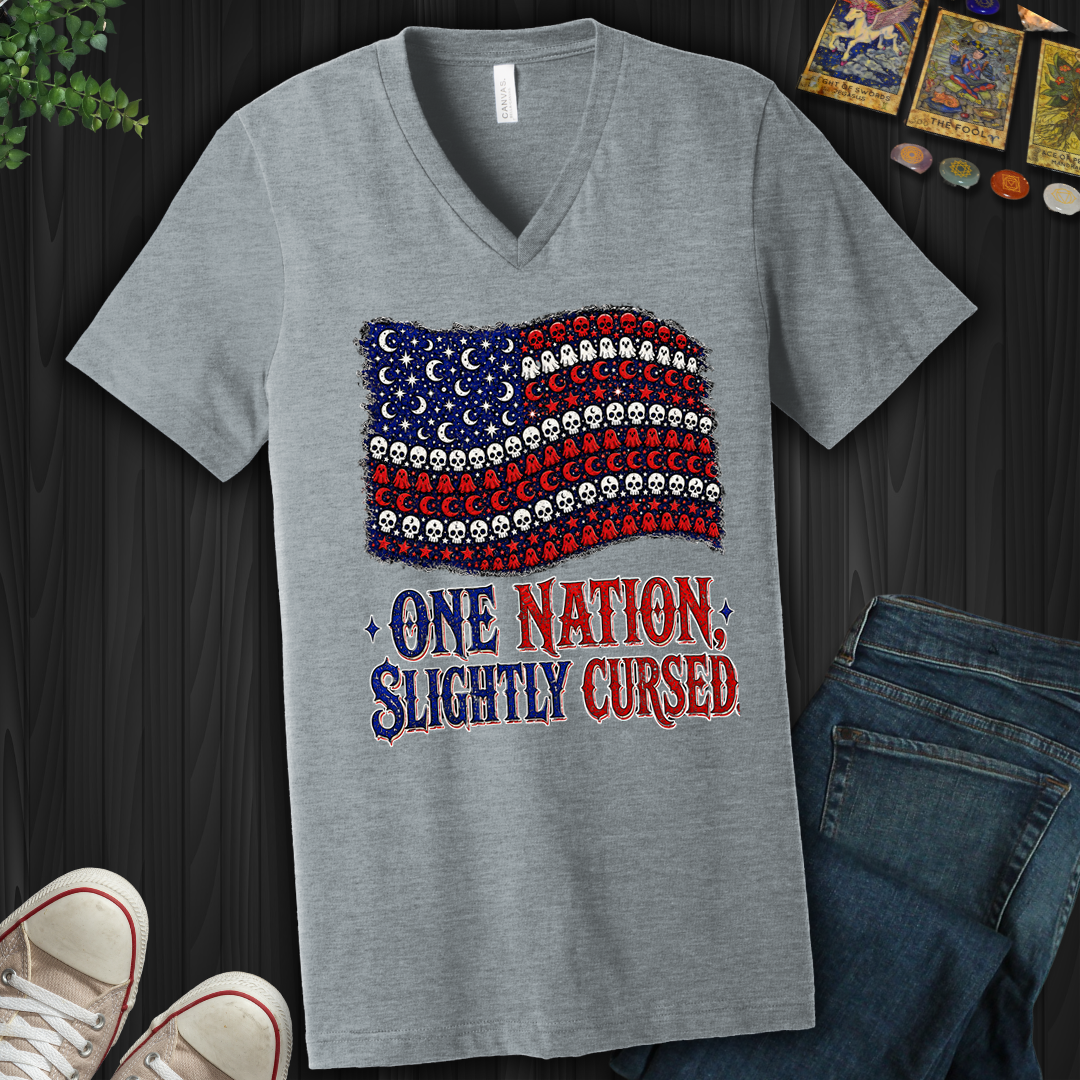 One Nation, Slightly Cursed- V-Neck