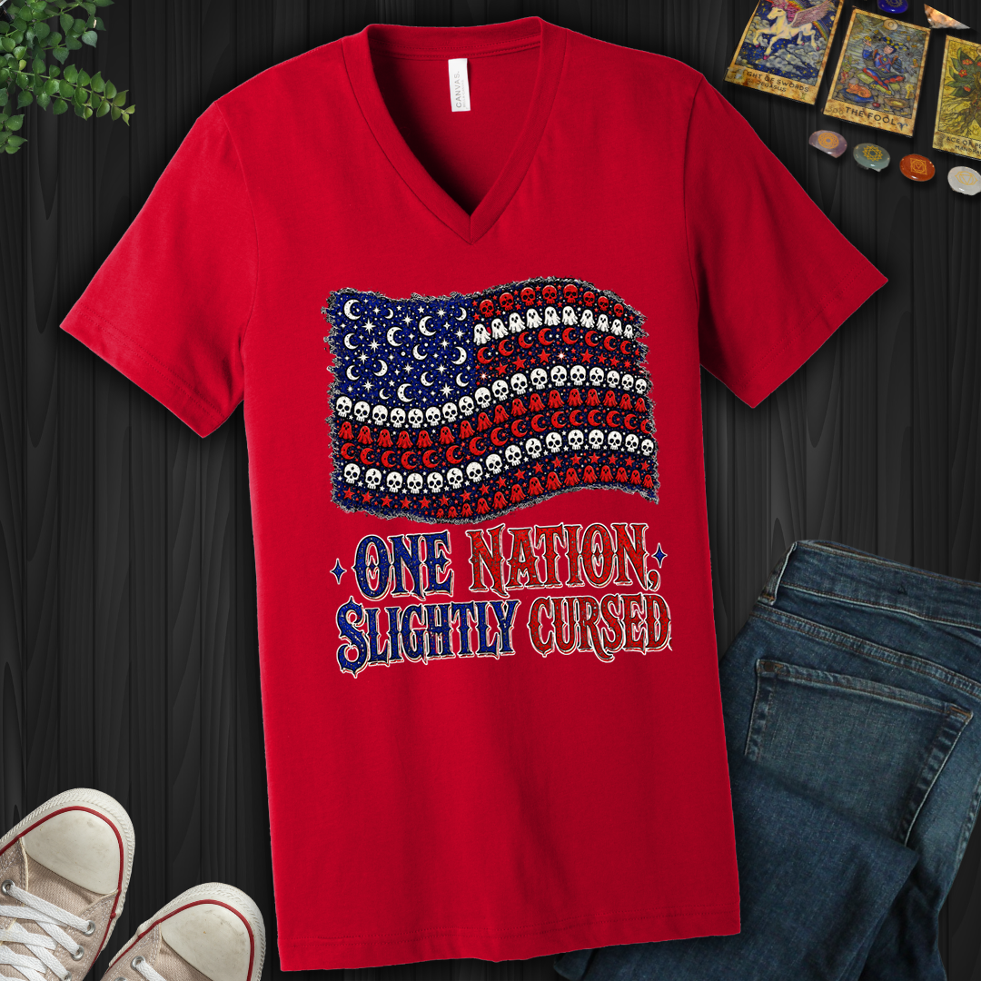 One Nation, Slightly Cursed- V-Neck