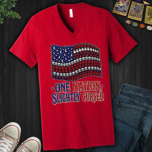 One Nation, Slightly Cursed- V-Neck