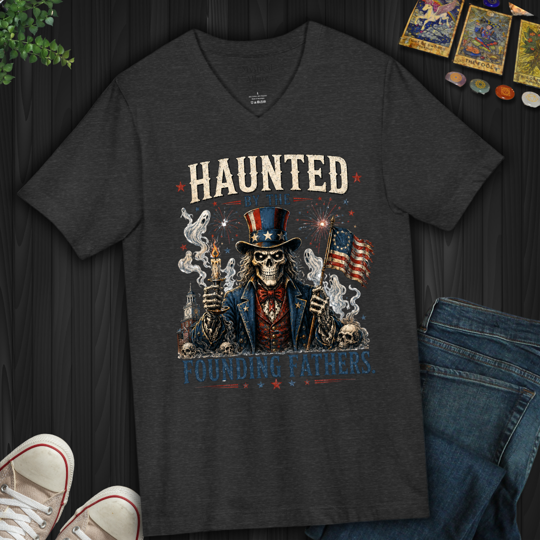 Haunted By Founding Fathers- V-Neck