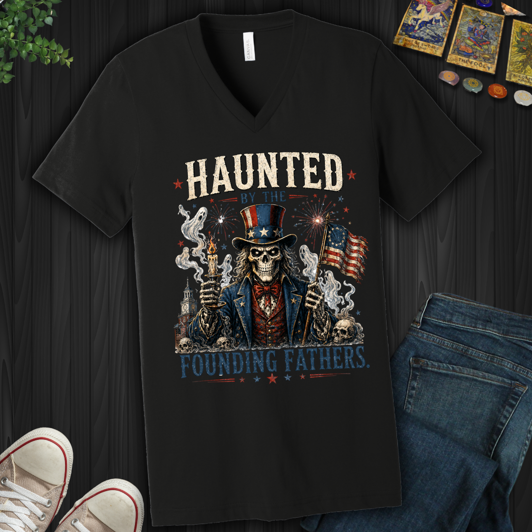Haunted By Founding Fathers- V-Neck