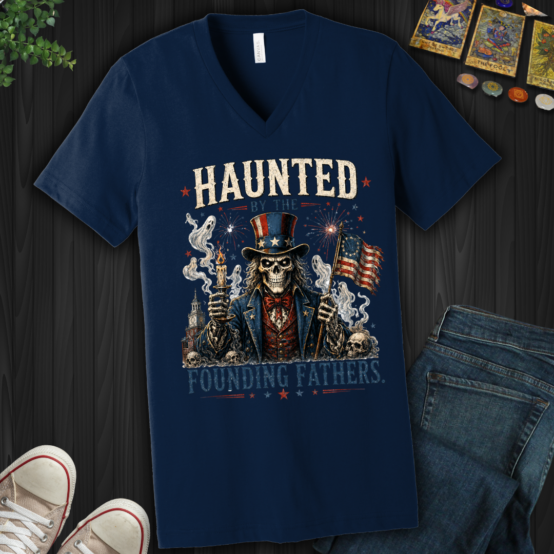 Haunted By Founding Fathers- V-Neck