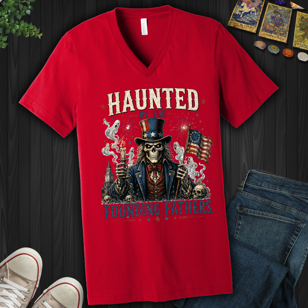 Haunted By Founding Fathers- V-Neck