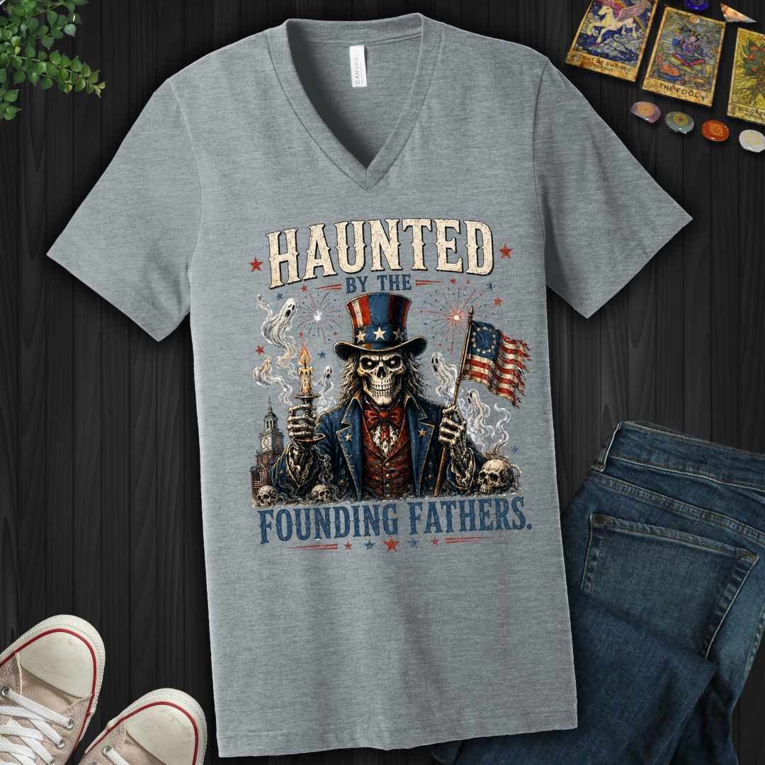 Haunted By Founding Fathers- V-Neck