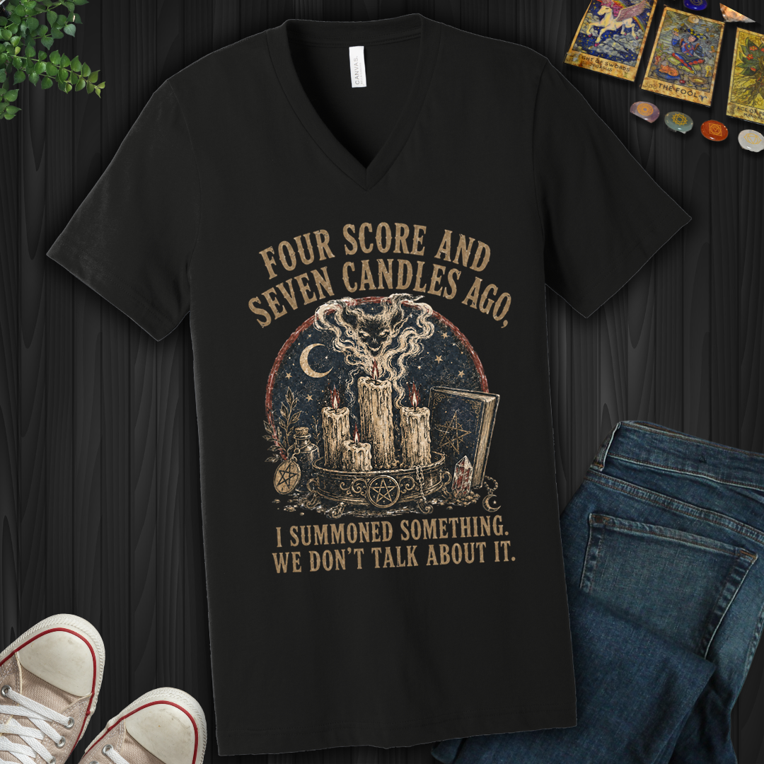 Four Score And Seven Candles- V-Neck