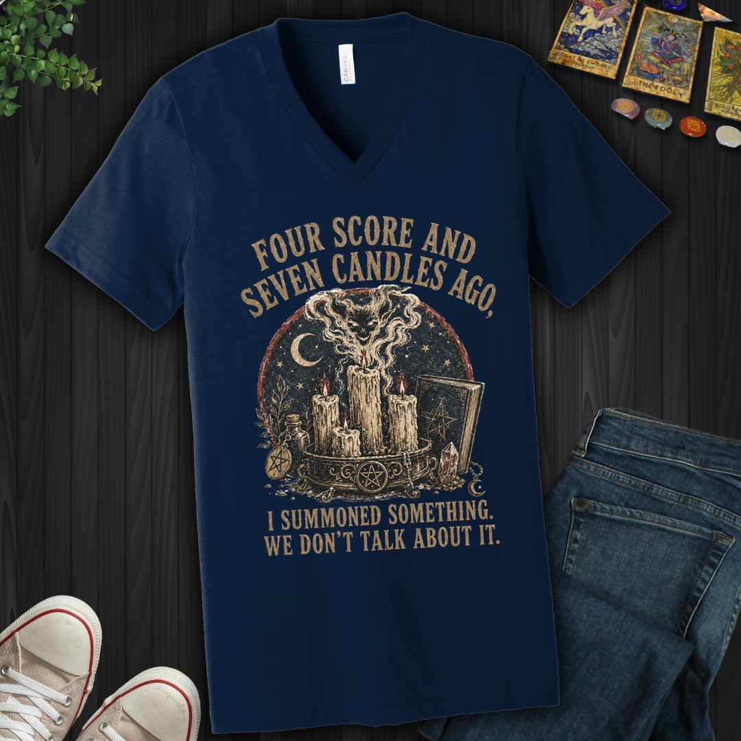 Four Score And Seven Candles- V-Neck