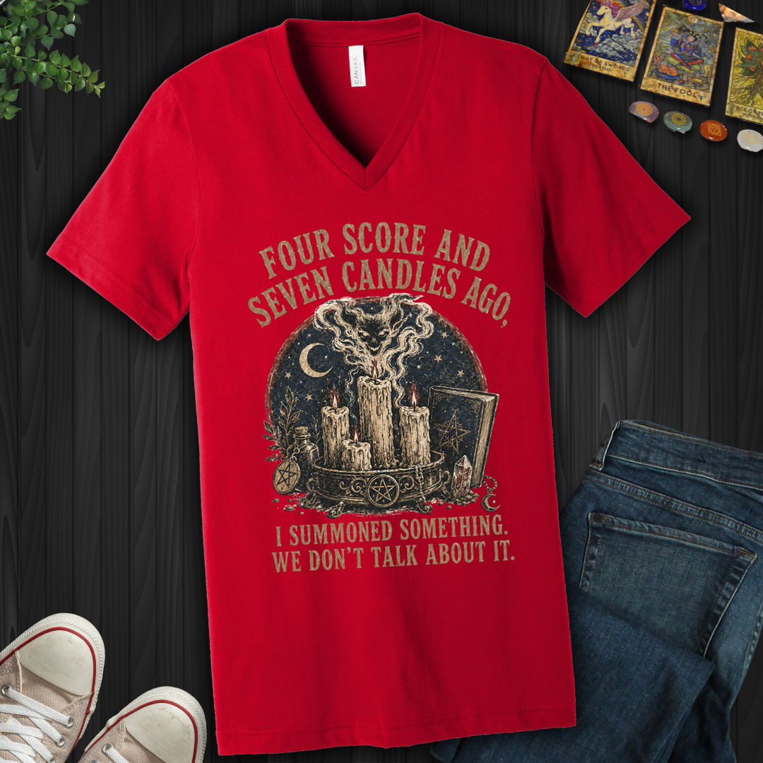 Four Score And Seven Candles- V-Neck