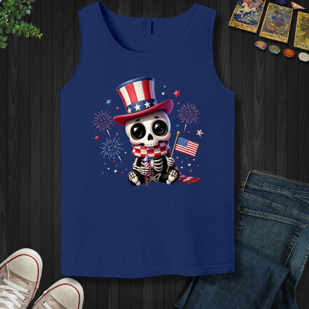 Red,White, And Dead Cute- Tank Top