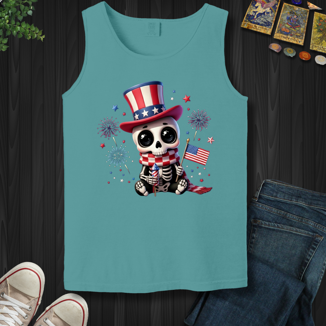 Red,White, And Dead Cute- Tank Top