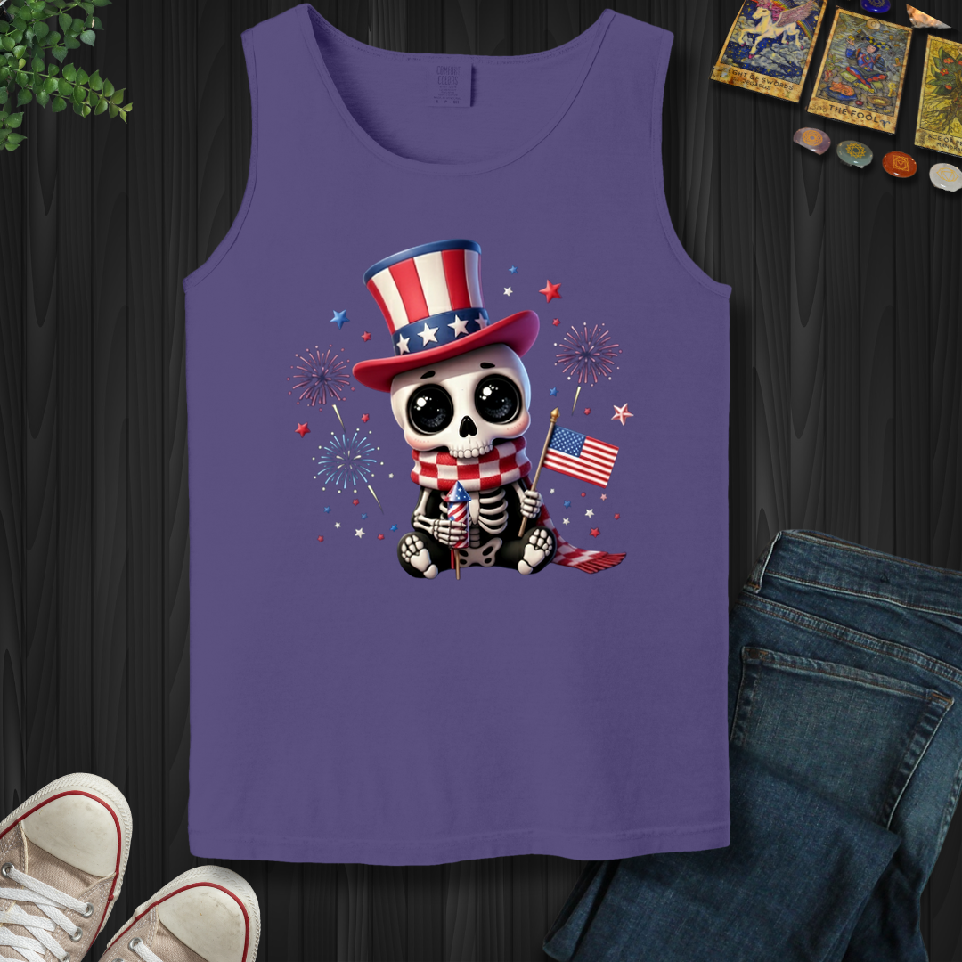 Red,White, And Dead Cute- Tank Top
