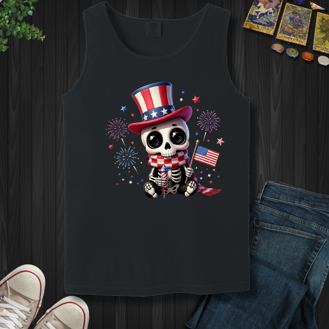 Red,White, And Dead Cute- Tank Top