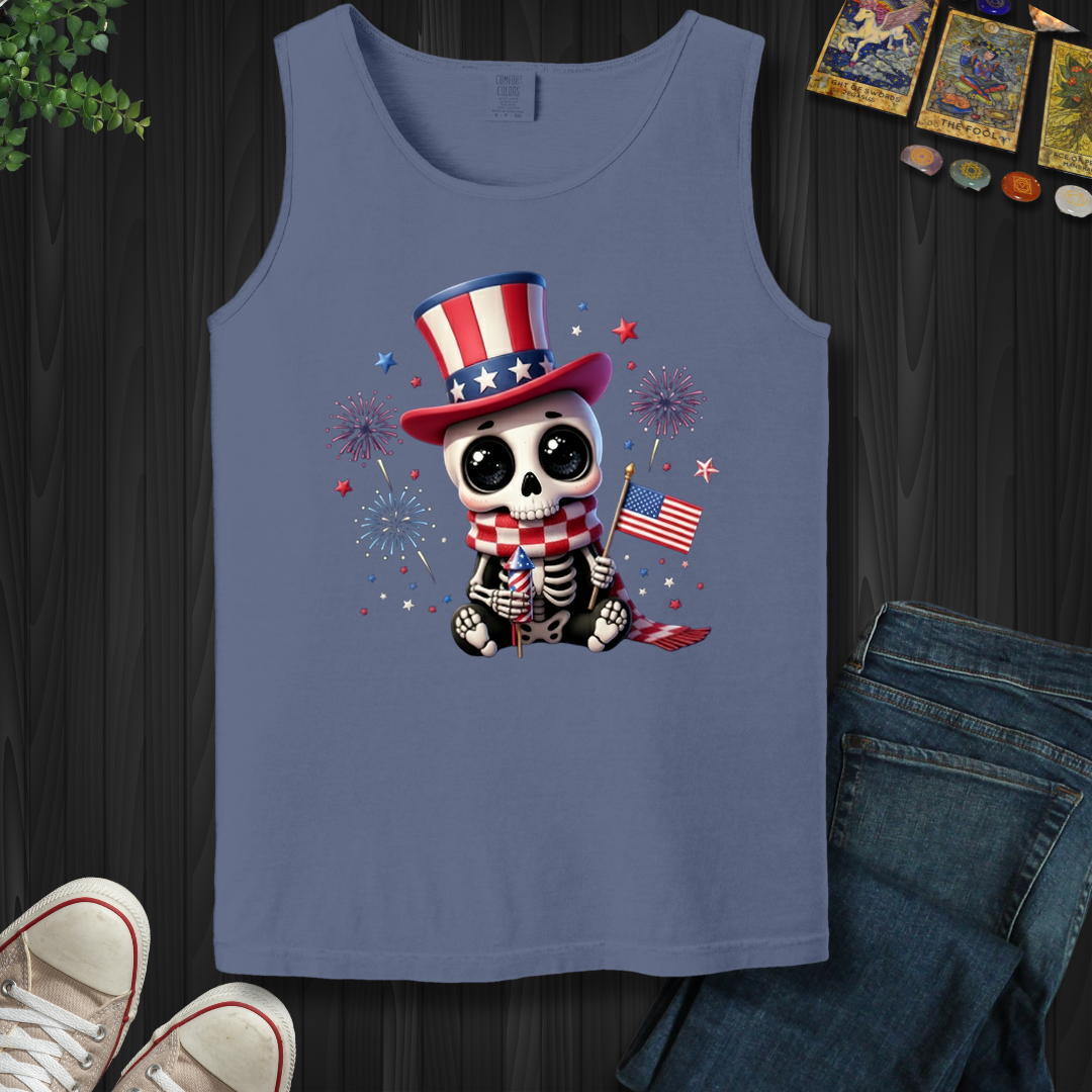 Red,White, And Dead Cute- Tank Top