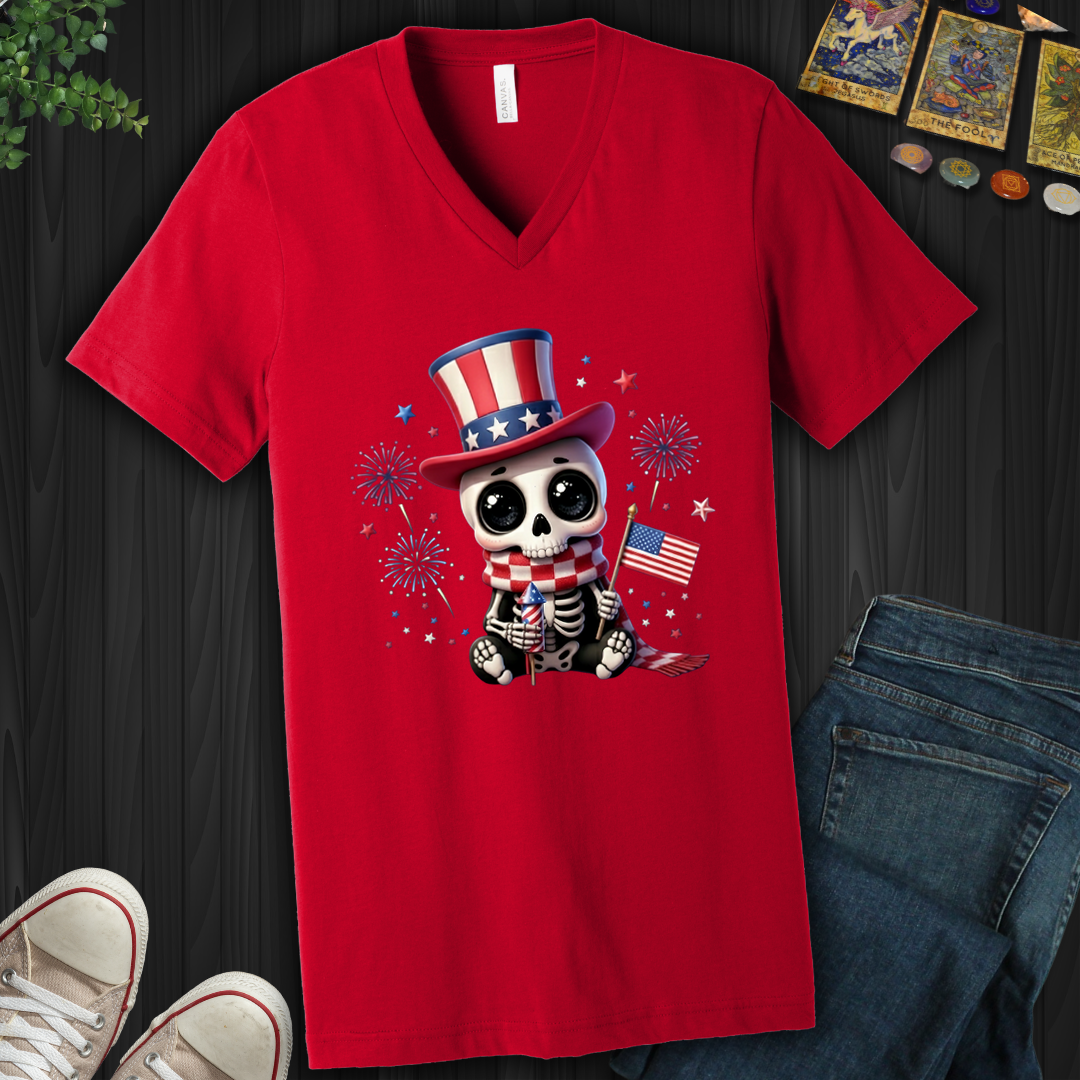 Red,White, And Dead Cute- V-Neck