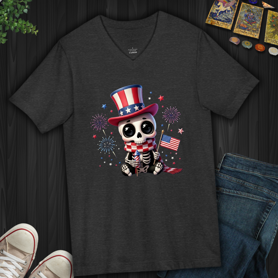 Red,White, And Dead Cute- V-Neck