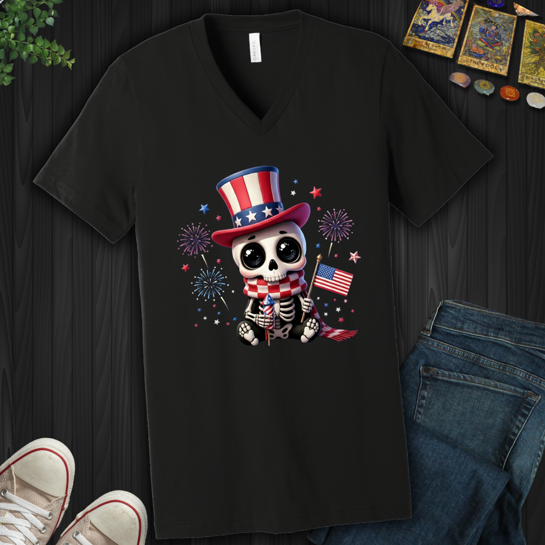 Red,White, And Dead Cute- V-Neck