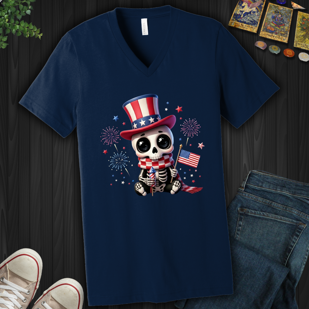 Red,White, And Dead Cute- V-Neck