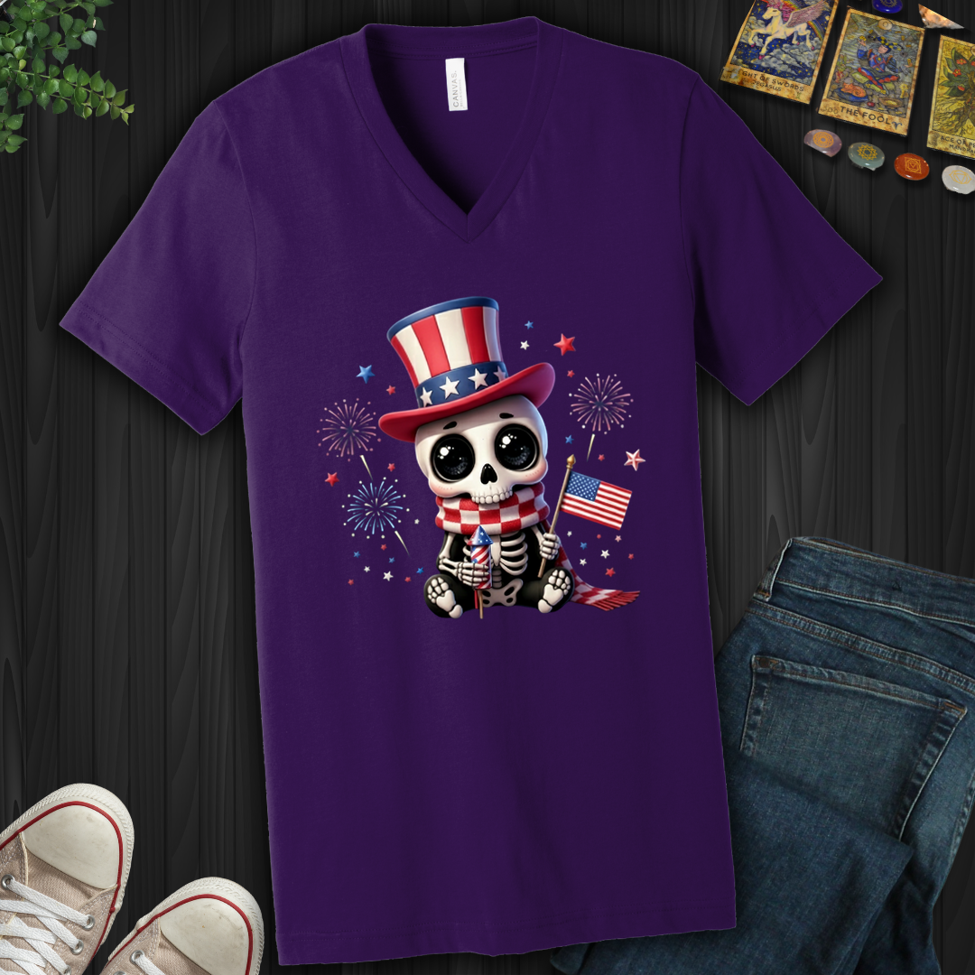 Red,White, And Dead Cute- V-Neck