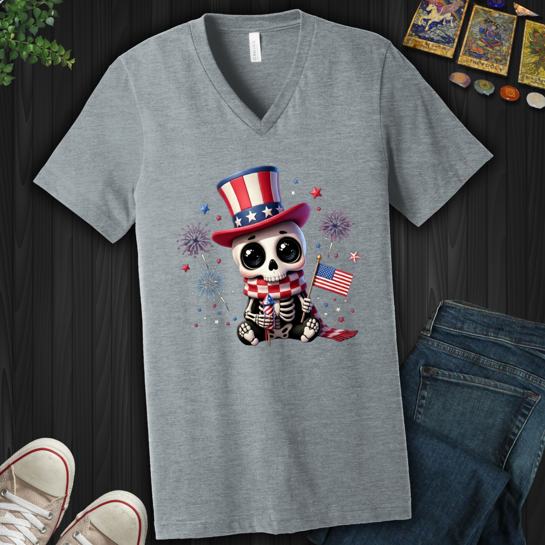 Red,White, And Dead Cute- V-Neck