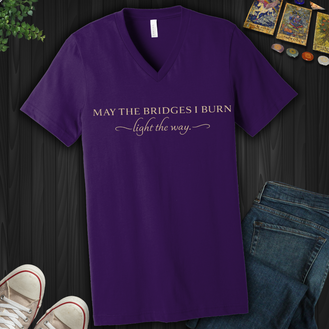 May The Bridges I Burn- V-Neck