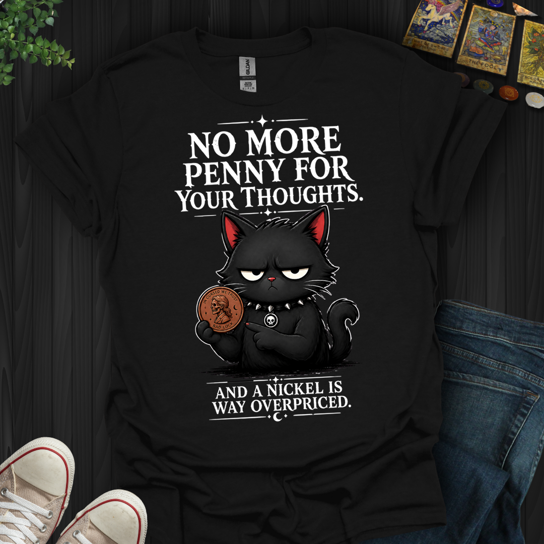 No More Penny For Your Thoughts- T-Shirt
