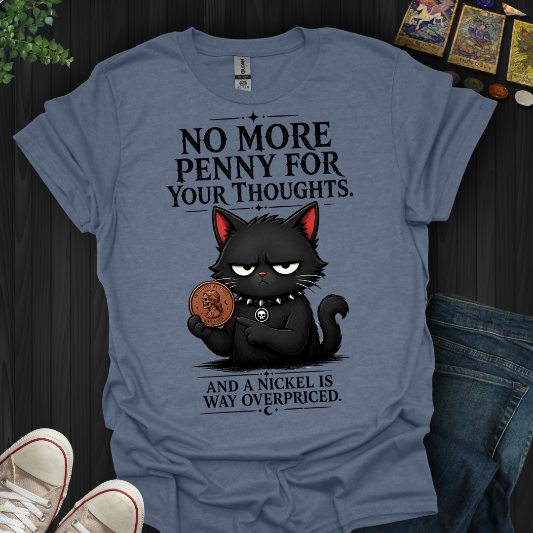 No More Penny For Your Thoughts- T-Shirt