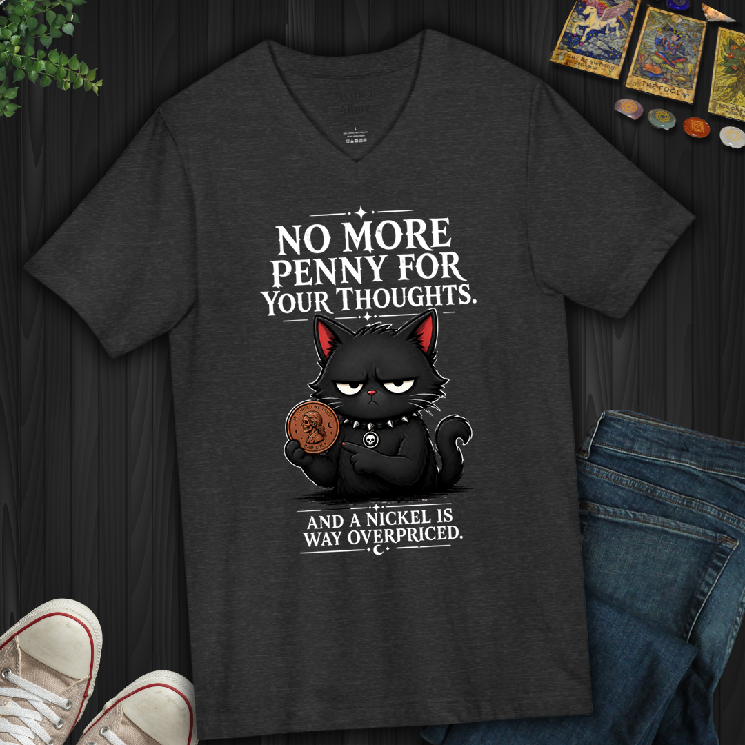 No More Penny For Your Thoughts- V-Neck