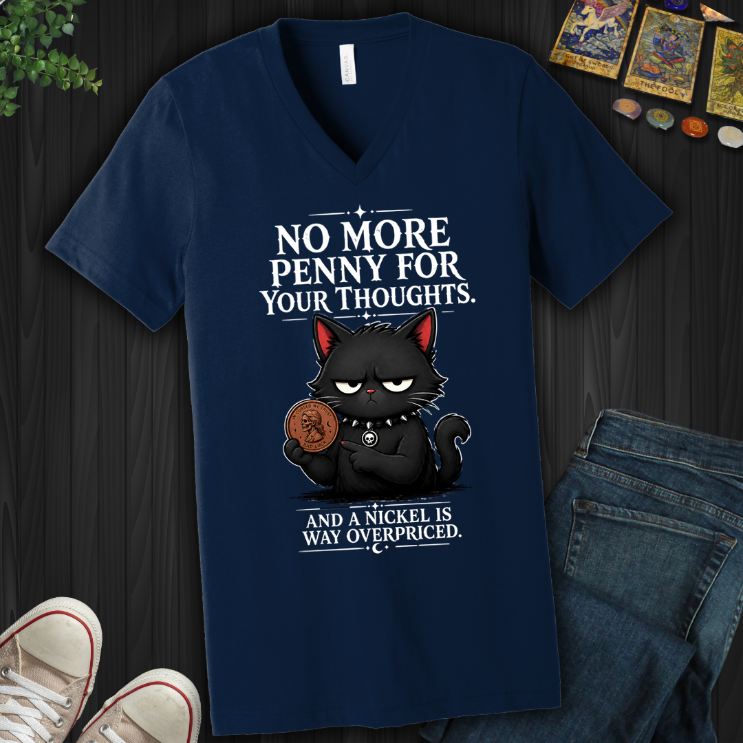 No More Penny For Your Thoughts- V-Neck